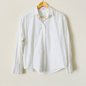 IRO Paris SIZE 38 Texas white striped long sleeve button down shirt